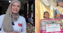 Gamze &Ouml;z&ccedil;elik kış aylarında Gazze i&ccedil;in yuva oldu! Son hamlesi alkış topladı