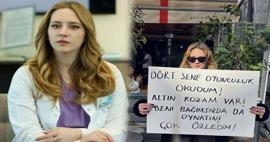 Hayal K&ouml;seoğlu'ndan ilgin&ccedil; paylaşım: Sokakta pankart a&ccedil;ıp seslendi!