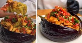 Patlıcan ve tavuk bir arada: Tavuklu patlıcan kumpir tarifi!