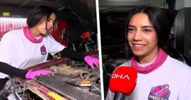 Sanayinin "pembe eldivenli" ustası: 21 yaşındaki kadın tamirci ezber bozuyor
