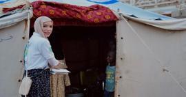 Gamze &Ouml;z&ccedil;elik'ten Gazze&rsquo;nin soğuğuna Ramazan şefkati! Hareketiyle takdir topladı