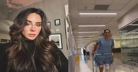 Yasemin Y&uuml;r&uuml;k hastane odasından paylaştı! 'Baygınlık ge&ccedil;irecek kadar canım yanıyor'