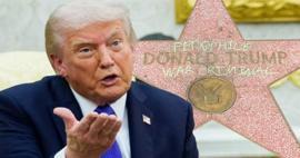 Donald Trump'ın Ş&ouml;hretler Kaldırımı'ndaki yıldızına protesto! 