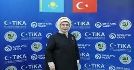Emine Erdoğan Kazakistan'da Sıfır Atık Eğitim Laboratuvarı'nın a&ccedil;ılışını ger&ccedil;ekleştirdi