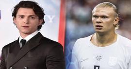 Hem g&uuml;ld&uuml; hem utandı! Tom Holland, Erling Haaland'dan yediği g&ouml;r&uuml;ld&uuml;y&uuml; anlattı
