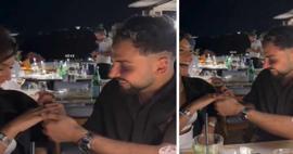 Sefo'dan &uuml;nl&uuml; oyuncuya s&uuml;rpriz evlilik teklifi: Romantik paylaşıma beğeni yağdı