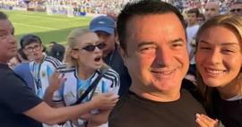 Acun Ilıcalı'nın eşi &Ccedil;ağla Ilıcalı, D&uuml;nya Kupası'nda seyirci ile tartıştı!
