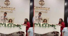 Nikah masasında beklenmedik an! Damat bir anda kendini yerde buldu