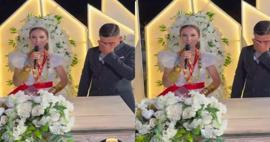 D&uuml;ğ&uuml;nde gelinin s&ouml;zleri sosyal medyayı ikiye b&ouml;ld&uuml;