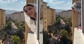 Ankara'da eşi benzeri g&ouml;r&uuml;lmemiş gelin alma t&ouml;reni: "Beni almaya geliyorlar, beni!&rdquo; 