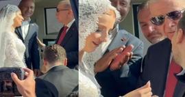 D&uuml;ğ&uuml;n salonu yerine Erdoğan&rsquo;ı karşılamaya gittiler! Gelin ve damadın o anları g&uuml;ndem oldu