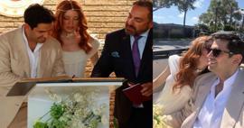 3 ay i&ccedil;erisinde tanışıp evlendiler! Sosyete Serhan S&uuml;zer ve Rengin Arzu'nun d&uuml;ğ&uuml;n&uuml;nde buluştu