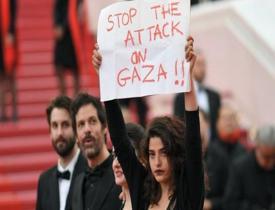 Cannes'da Filistin protestosu!