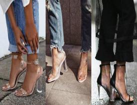 Şeffaf ayakkabı trendi