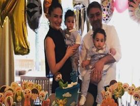 Sinem Öztürk ile Mustafa Uslu'nun ikizlerinin 1 yaş günü kutlaması!