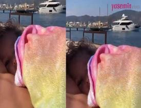 Tatilde olan Anıl Altan kızıyla video çekti!