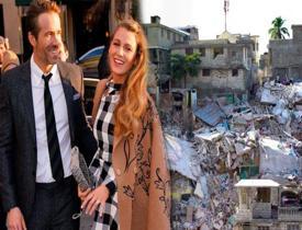 Hollywood yıldızı çift Blake Lively ve eşi Ryan Reyonlds Haiti depremi için kesenin ağzını açtı