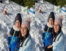 Fahriye Evcen'den Karan Özçivit'li kar paylaşımlarına beğeni yağdı
