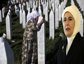 Emine Erdoğan Srebrenitsa Katliamı'nı unutmadı!