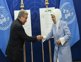 Emine Erdoğan'ın dünyaya örnek olan projesi için BM'de iyi niyet beyanı imzalandı!