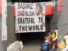 Beşiktaş taraftarlarının sahaya attığı oyuncaklar depremzede çocuklara ulaştırılıyor!