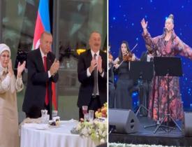 Cumhurbaşkanı Erdoğan ile Aliyev ayakta alkışladı! Azerbaycan Devlet Sanatçısı Azerin...