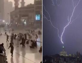 Mekke'de şiddetli yağış ve fırtınanın ardından "Süper Hücre" görüldü!
