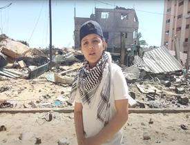 Filistinli 12 yaşındaki rapçi enkaz görüntülerinin önünde hissettiklerini anlattı