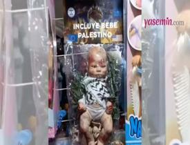 Amerika'da öldürülmüş Filistinli bebek oyuncağı satılıyor! Üzerinde Avrupa Birliği bayrağı...