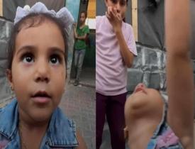 Babası İsrail tarafından şehit edilen minik kızdan yürek yakan sözler! "Onu öldüren drone..."