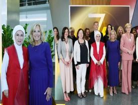 Emine Erdoğan Jill Biden'ın davetinde lider eşleri ile bir araya geldi!