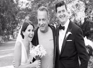 Düğün fotosu çekilirken Tom Hanks'le karşılaşınca!