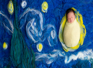 Ünlü tablolar yeni doğan bebeklerle canlandı