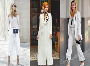 Sokak modasının yeni trendi 'beyaz kombinler'