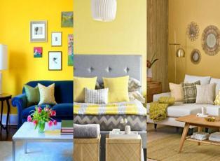 Sarı renk ile yapılabilecek ev dekorasyonu önerileri