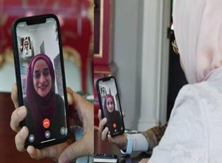 Emine Erdoğan Filistinli sanatçı Meryem Afifi ile telefonda görüştü