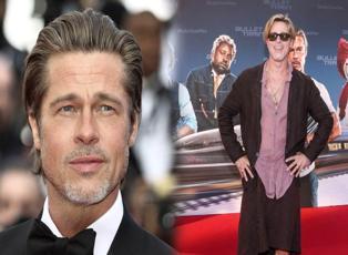 Brad Pitt renkli stiliyle gündem oldu!