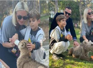 Ece Erken ve oğlu Eymen hayvanat bahçesini ziyaret etti! 