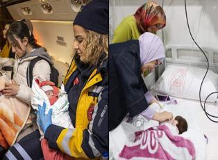 Ankara'ya getirilen depremzede bebeklerin ilk ziyaretçisi Emine Erdoğan oldu!