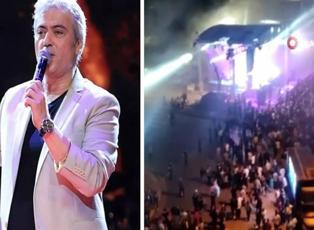 Cengiz Kurtoğlu konserinde korkutan anlar! Bir anda çıkan yangınla ortalık alev aldı