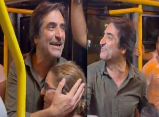 Mahsun Kırmızıgül Bodrum'da minibüse bindi yolculara konser verdi