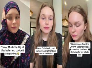 Gazze'de yaşananlardan etkilenen genç kadın Müslüman oldu! "Artık Kur'an okuyan bir..."