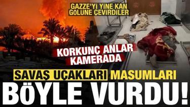 Son dakika: Savaş uçakları masumları böyle vurdu! Gazze'deki korkunç anlar kamerada...