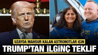 Uzayda mahsur kalan astronotlar için Trump'tan ilginç teklif!