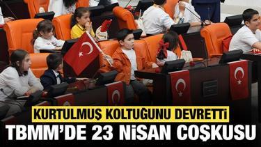 Meclis'te 23 Nisan neşesi: Numan Kurtulmuş koltuğunu devretti