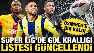 Süper Lig'de gol krallığı listesi güncellendi: Osimhen'e bir kaldı