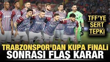 Trabzonspor'dan kupa finali sonrası flaş karar