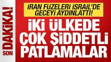 Son dakika: İran füzeleri İsrail'de geceyi aydınlattı! İki ülkede çok şiddetli patlamalar