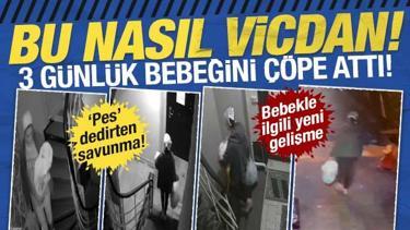 Bu nasıl vicdan! 3 günlük bebeğini çöpe attı