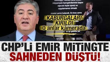 CHP Grup Başkanvekili Murat Emir sahneden düştü, kaburgaları kırıldı